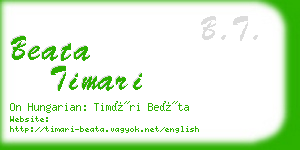 beata timari business card